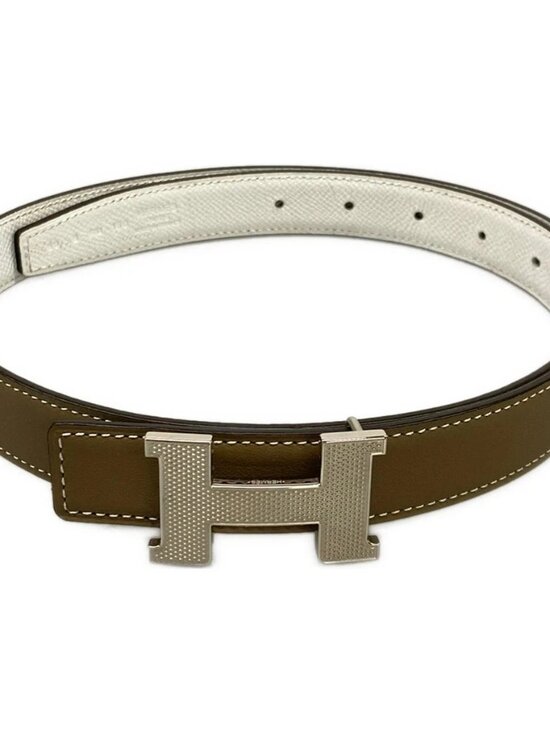 HERMES H belt/Constance Etoupe White Veau Swift Veau Epsom B Belt main image 7